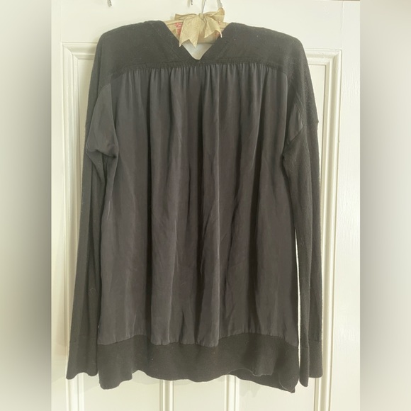 All Saints black sweater with silk back Size S - Picture 1 of 3